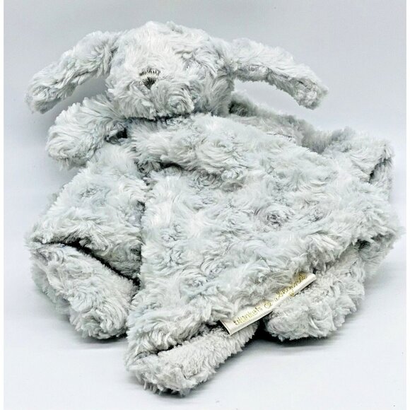 Blankets & Beyond Other - Blankets and Beyond Gray Rosette Puppy Dog Plush Lovey Baby Security Blanket